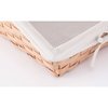 Vintiquewise Wooden Angled Display Basket with Fabric Liner for Storage and Display QI003502.L